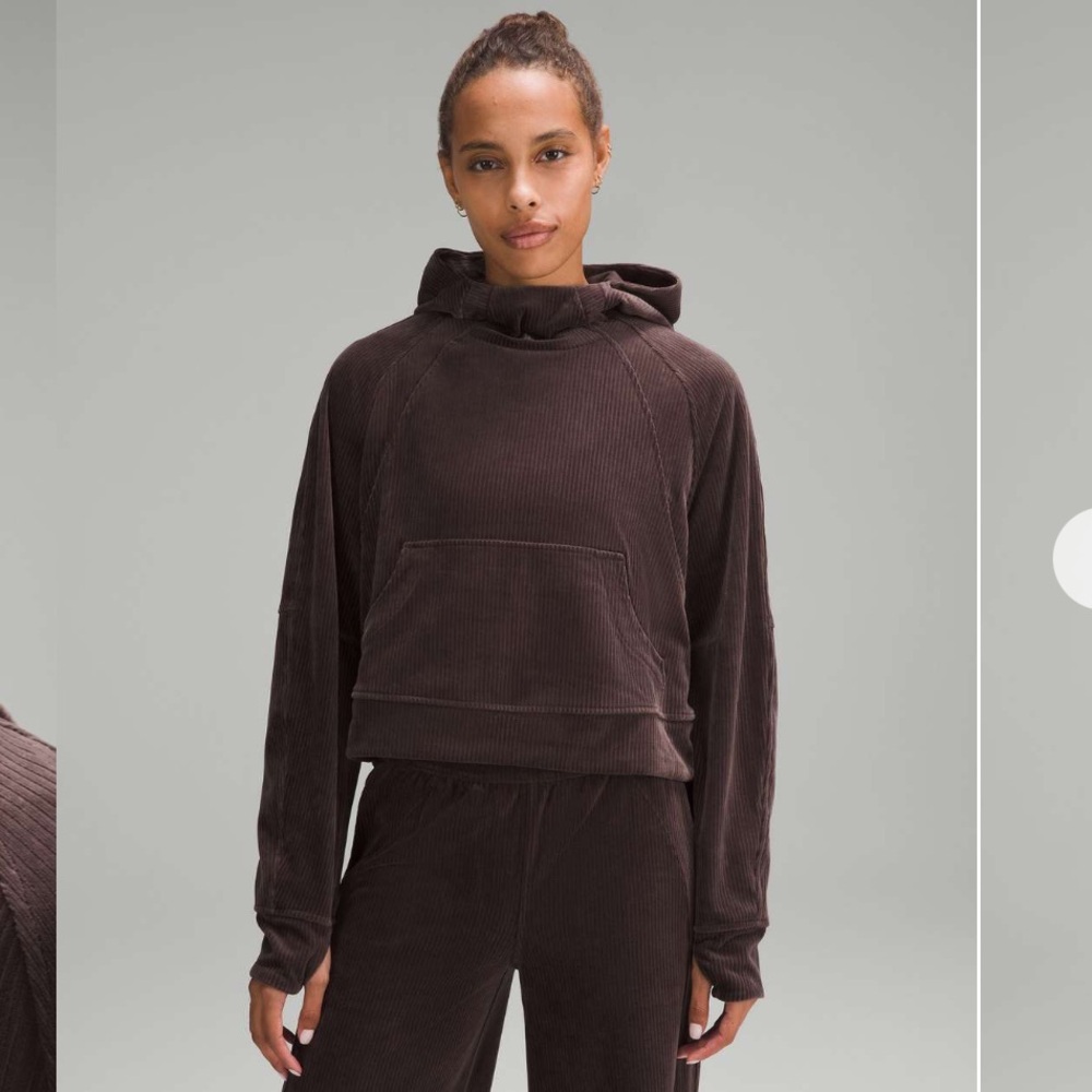 EUC Lululemon Scuba Oversized Hoodie *Velvet Cord. Size XS/S